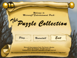 Microsoft Entertainment Pack: The Puzzle Collection Gameplay (Windows)