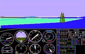 Microsoft Flight Simulator 1.0 Gameplay (IBM PC)