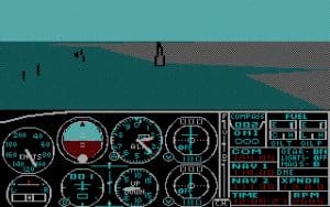 Microsoft Flight Simulator 2.0 Gameplay (IBM PC)