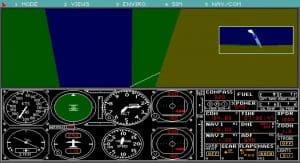 Microsoft Flight Simulator 3.0 Gameplay (DOS)