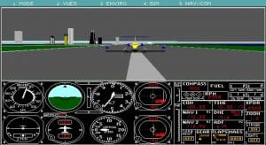 Microsoft Flight Simulator 4.0 Gameplay (DOS)
