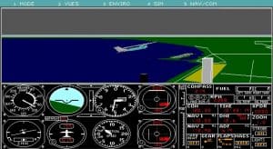 Microsoft Flight Simulator 4.0 Gameplay (DOS)