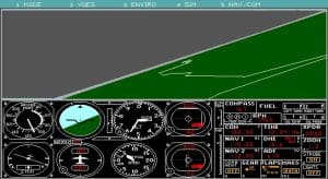 Microsoft Flight Simulator 4.0 Gameplay (DOS)