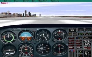 Microsoft Flight Simulator 5.0 Gameplay (DOS)
