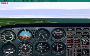 Microsoft Flight Simulator 5.0 Gameplay (DOS)