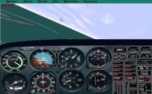 Microsoft Flight Simulator 5.0 Gameplay (DOS)