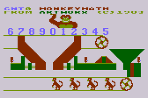 Monkeymath Gameplay (Atari 8-bit)
