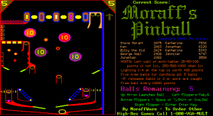 Moraff's Pinball Gameplay (DOS)