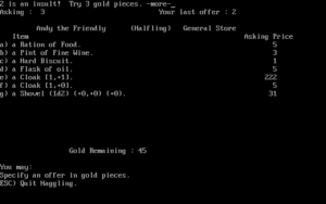 Moria Gameplay (DOS)