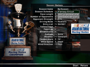 NASCAR: Grand National Series Expansion Pack Gameplay (DOS)