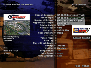 NASCAR Racing: 1999 Edition Gameplay (Windows)