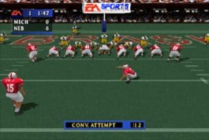 NCAA Football 99 Gameplay (PlayStation)