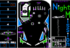 Night Mission Pinball Gameplay (Apple II)
