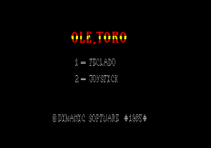 Olé, Toro Gameplay (Amstrad CPC)