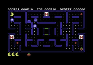 Pacmania (1983) Gameplay (Commodore 64)