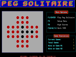 Peg Solitaire Gameplay (DOS)