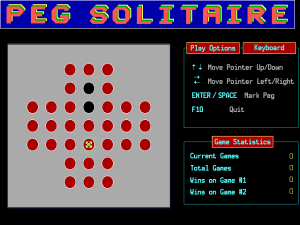 Peg Solitaire Gameplay (DOS)