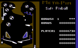 Pinball Construction Set Gameplay (Commodore 64)