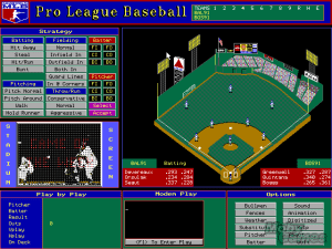 Pro League Baseball Gameplay (DOS)