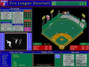 Pro League Baseball Gameplay (DOS)