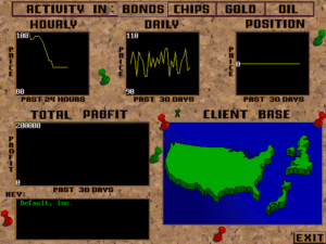 Rags to Riches: The Financial Market Simulation Gameplay (DOS)