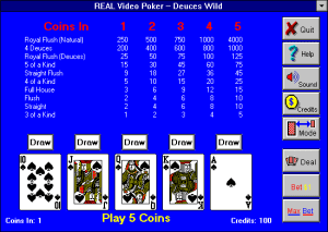 Real Video Poker Gameplay (Windows)