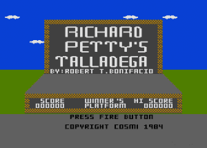 Richard Petty's Talladega Gameplay (Atari 8-bit)