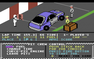 Richard Petty's Talladega Gameplay (Atari 8-bit)