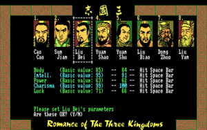 Romance of the Three Kingdoms Gameplay (DOS)