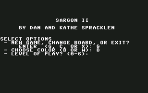 Sargon II Gameplay (Commodore 64)
