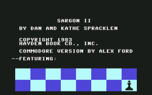 Sargon II Gameplay (Commodore 64)