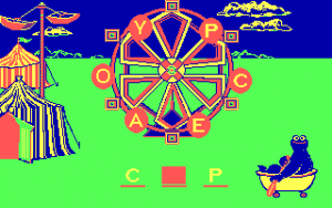 Sesame Street: Letter-Go-Round Gameplay (DOS)