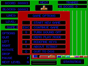 Smooth Tetris Gameplay (DOS)