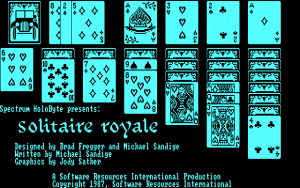 Solitaire Royale Gameplay (DOS)