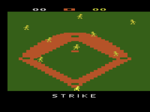 Super Baseball Gameplay (Atari 2600)