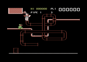 Super Pipeline II Gameplay (Commodore 64)