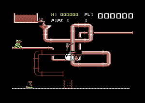 Super Pipeline II Gameplay (Commodore 64)