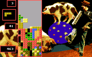 Super Tetris Gameplay (DOS)