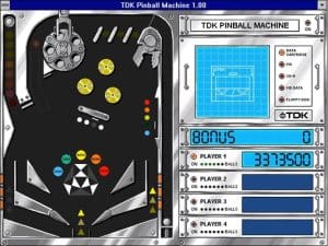 TDK Pinball Machine Gameplay (Windows 3.x)