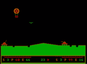 Tank Wars Gameplay (DOS)