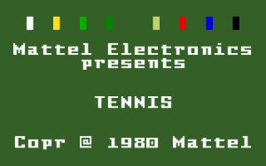 Tennis Gameplay (Intellivision)
