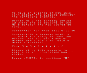 Test Match + One Day Cricket Gameplay (ZX Spectrum)