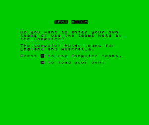 Test Match + One Day Cricket Gameplay (ZX Spectrum)