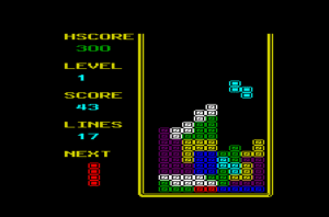 Tetris Deluxe Gameplay (VIC-20)