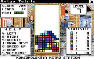 Tetris Gameplay (Amiga)