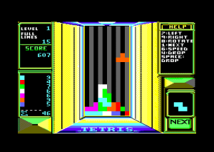 Tetris Gameplay (Amstrad CPC)