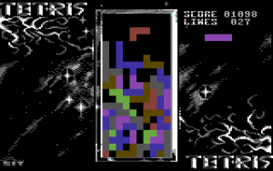 Tetris Gameplay (1988 Commodore 64)