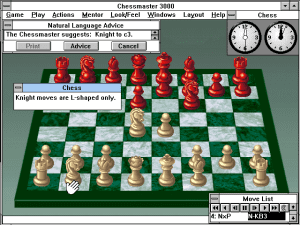 The Chessmaster 3000 Multimedia Gameplay (Windows 3.x)