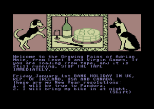 The Growing Pains of Adrian Mole Gameplay (Commodore 64)