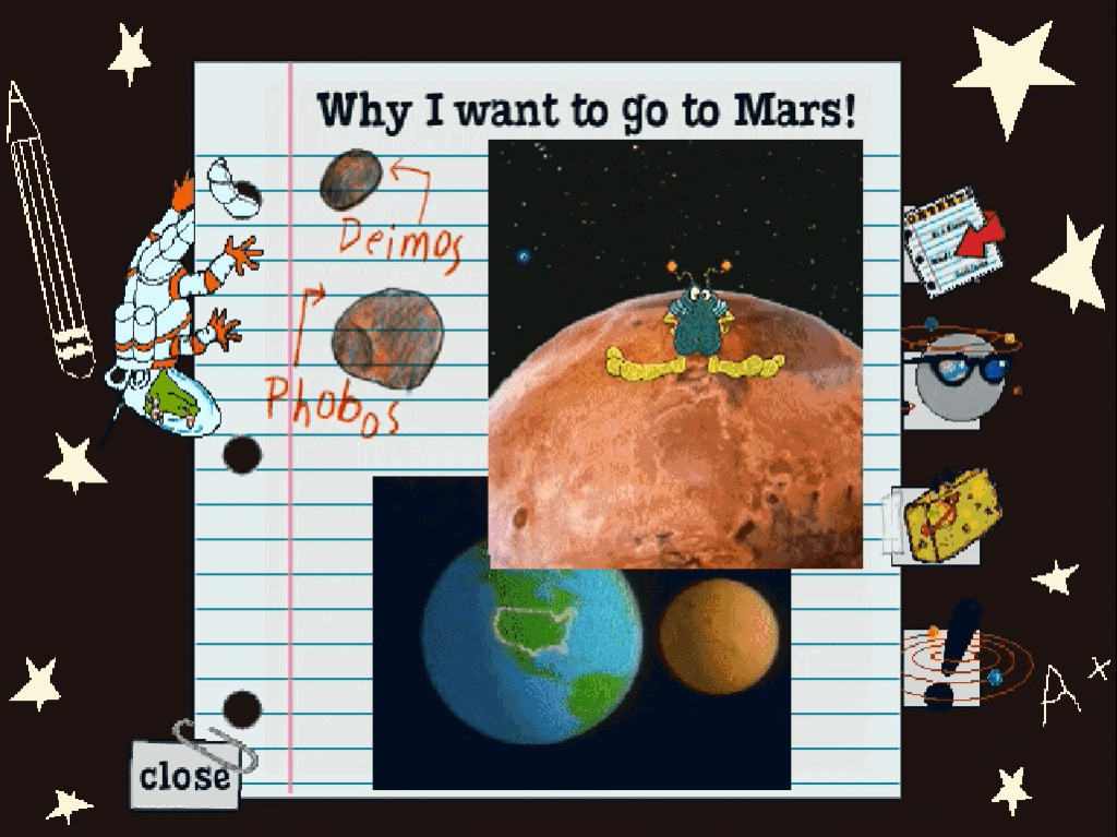 The Magic School Bus Explores the Solar System Gameplay Windows 3.x